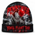 Pennywise Red Balloon Graphic Print Knit Beanie for Rainy Night Street Walks NDN
