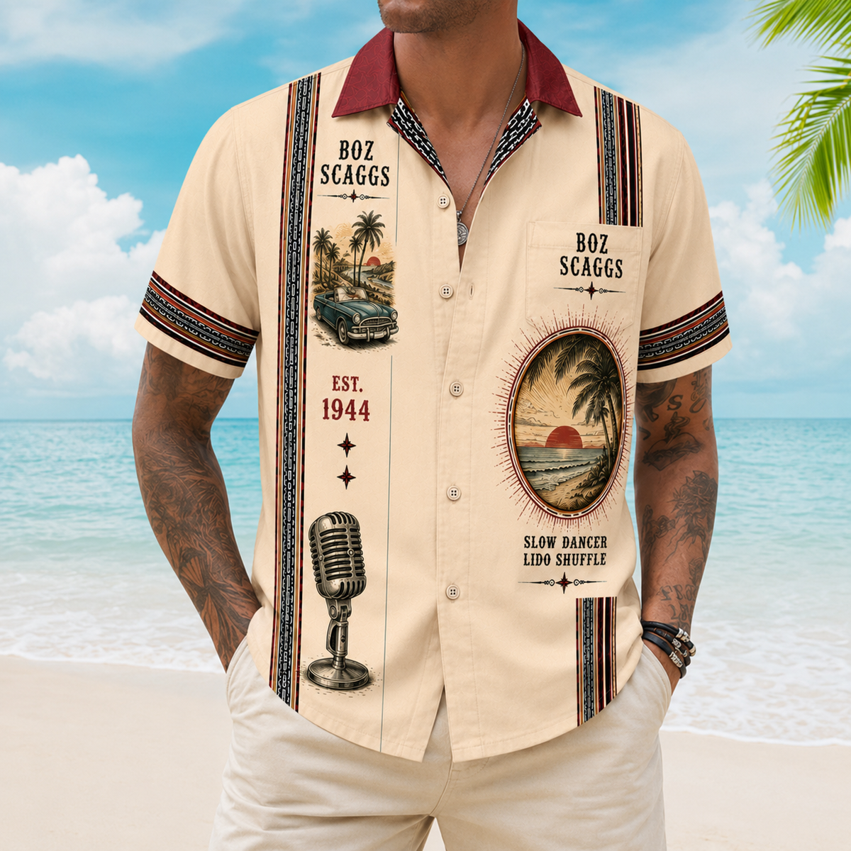 Boz Scaggs Luxury Design Hawaiian Shirt Yacht Rock Inspired Hawaiian Shirt