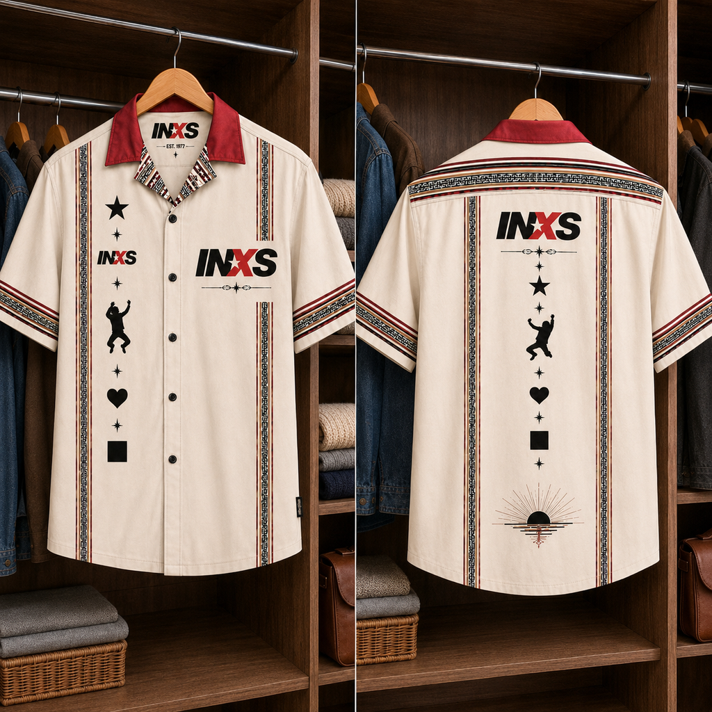 INXS Luxury Design Hawaiian Shirt New Wave Inspired Hawaiian Shirt