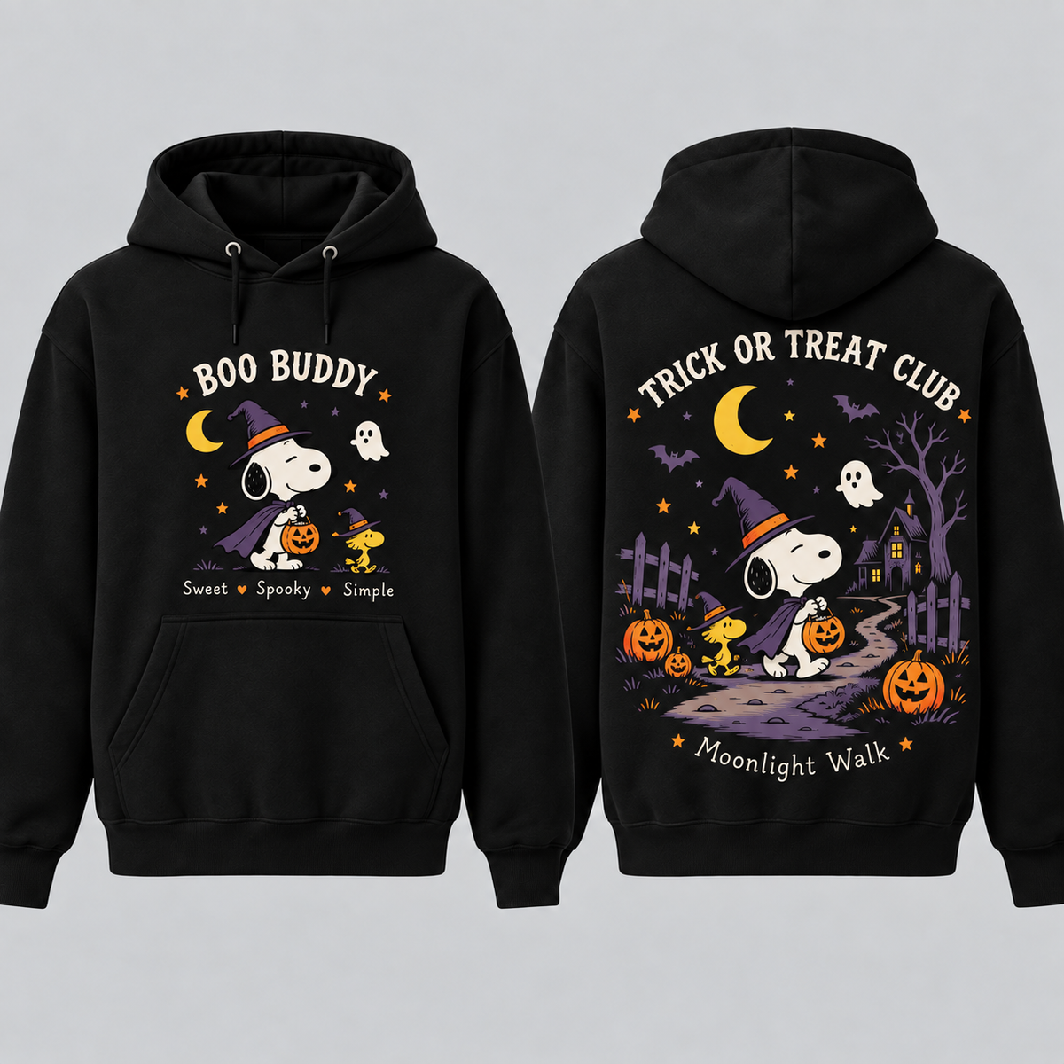 Snoopy Boo Buddy Trick or Treat Moonlight Walk Hoodie NTT