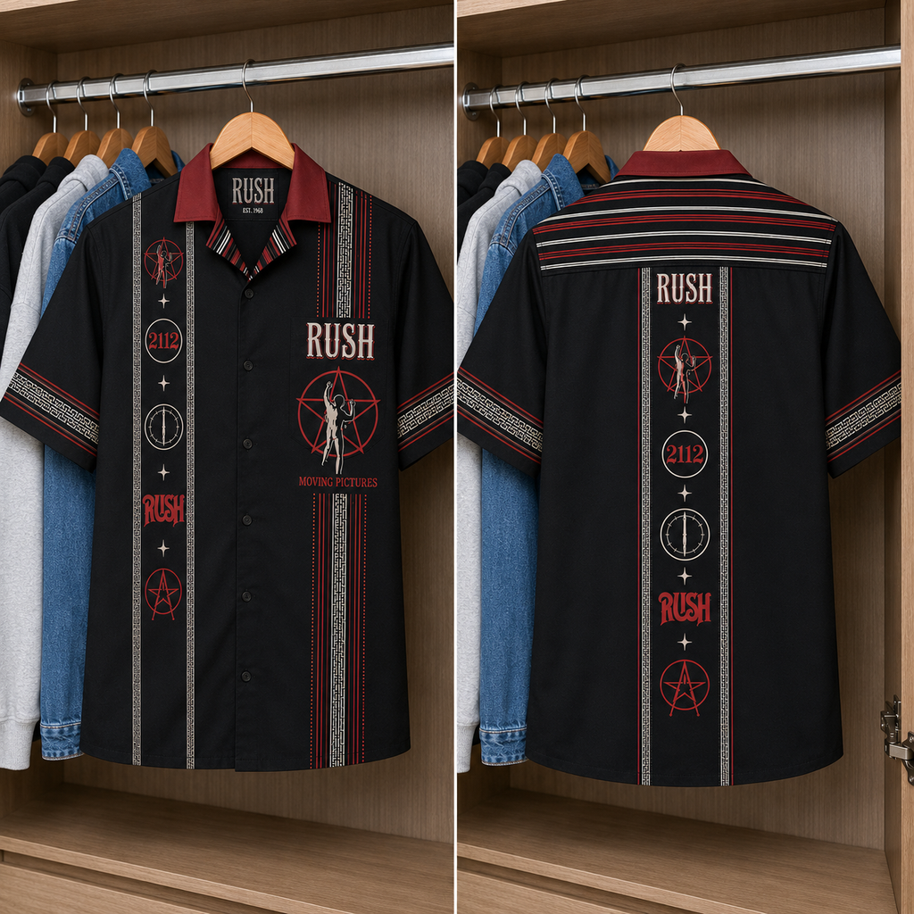 Rush Luxury Design Hawaiian Shirt - Mexican Inpsired Swan Song Hawaiian Shirt Black Version