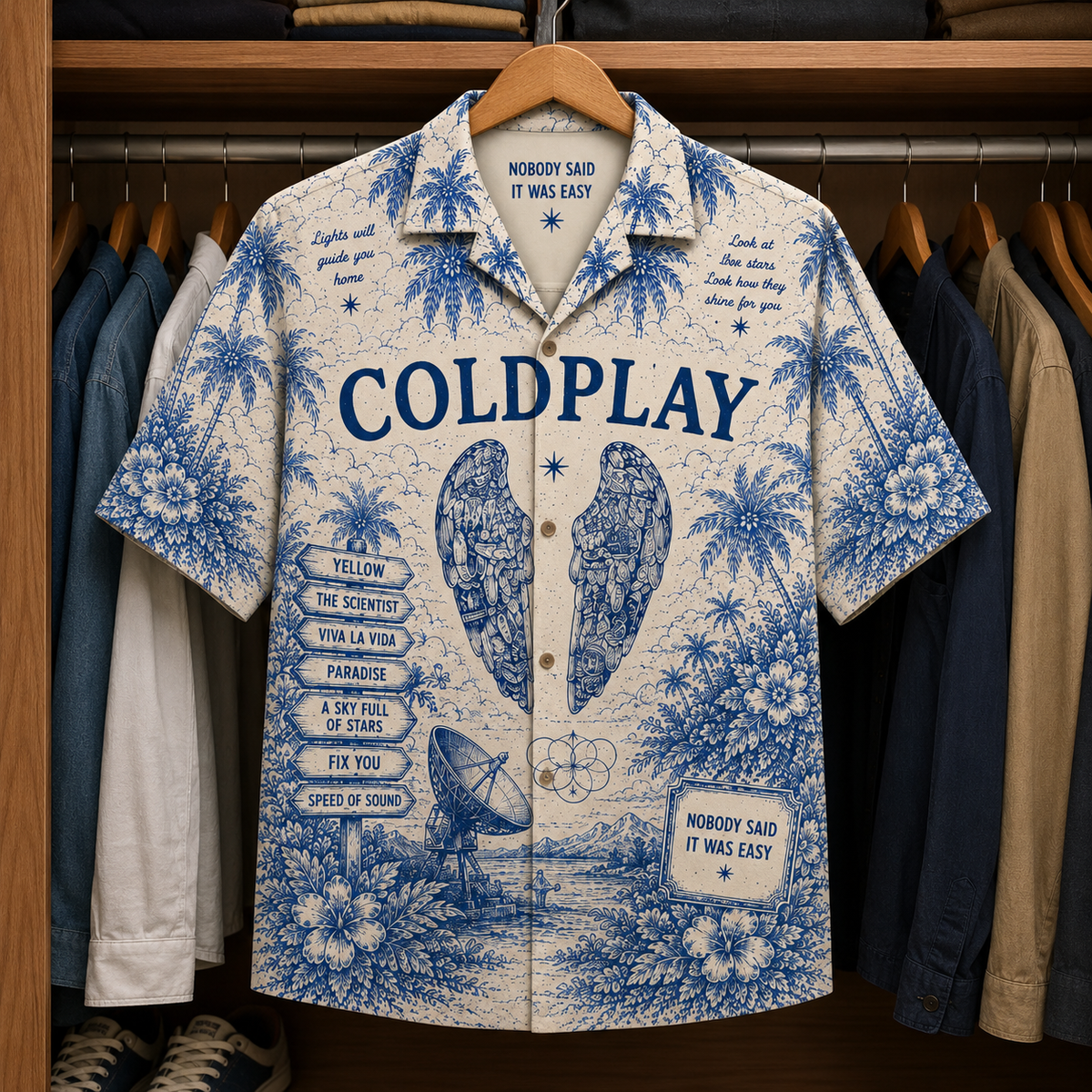 Cold Play Tropical Hawaiian Shirt - Tropical Inpsired Hawaiian Shirt