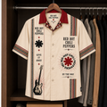 Red Hot Chilli Peppers Band Luxury Design Hawaiian Shirt - Mexican Inpsired Hawaiian Shirt White Version