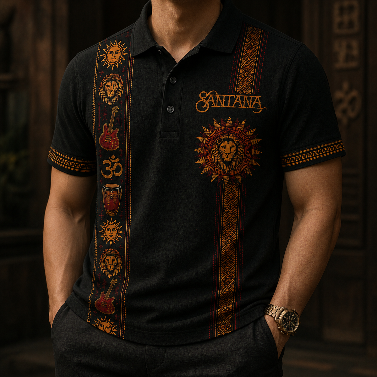 Santana Luxury Design Men Polo - Mexican Inpsired Polo