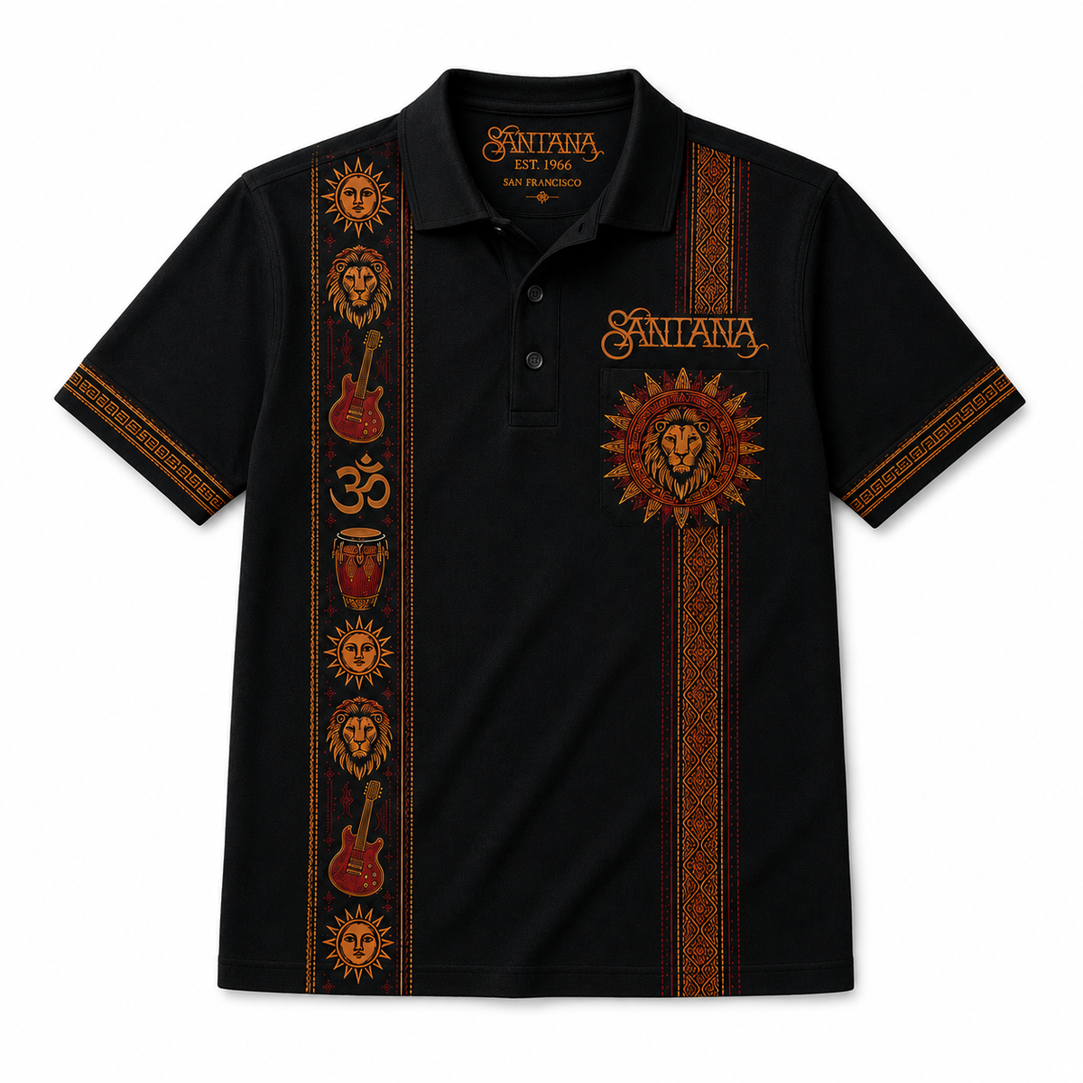 Santana Luxury Design Men Polo - Mexican Inpsired Polo