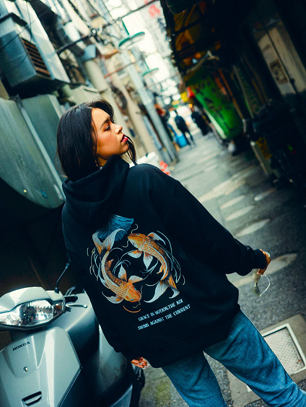 Koi Wave Streetwear Hoodie