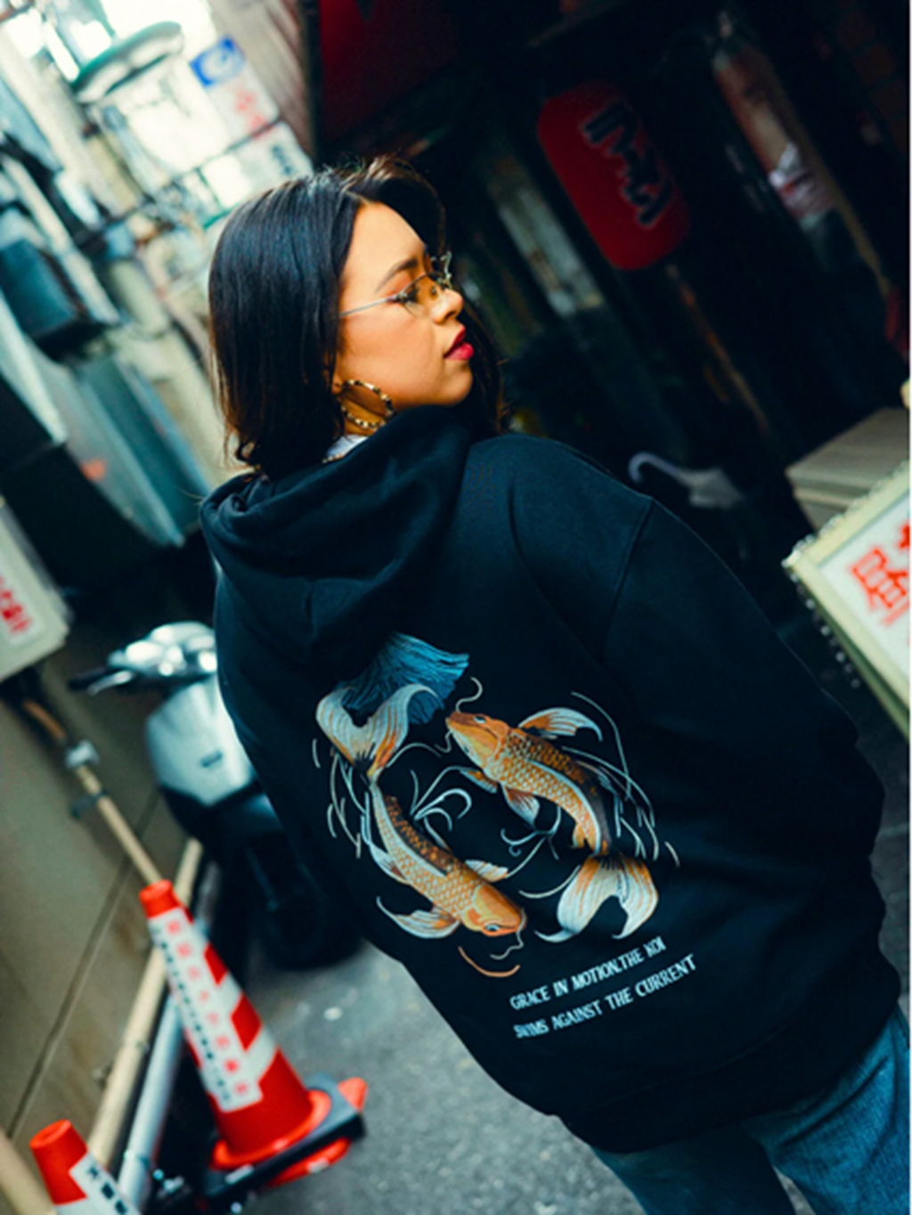 Koi Wave Streetwear Hoodie