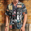 Billy Joel Hawaiian Shirt Album Cover Collage Classic Rock Summer Button Up