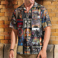 KISS Hawaiian Shirt Album Cover Collage Glam Rock Summer Button Up