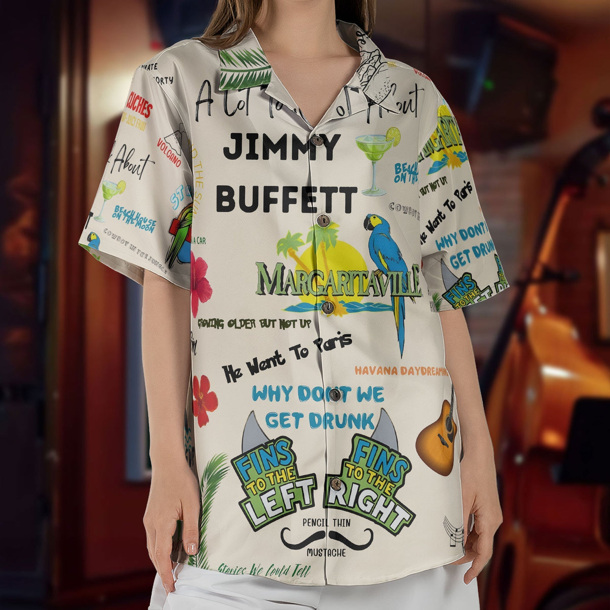 Jimmy Buffett Margaritaville Why Don't We Get Drunk Beach Hawaiian Shirt Retro Music Inspired Aloha Shirt