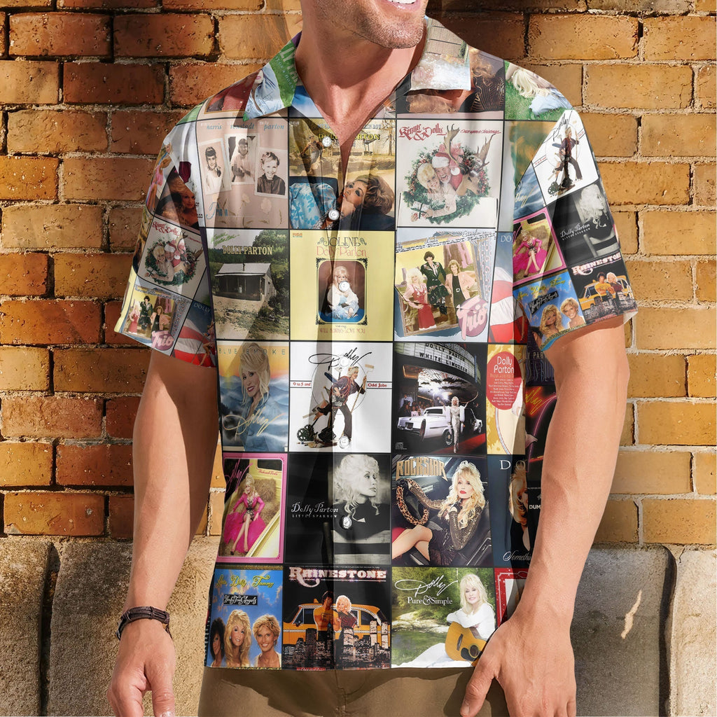 Dolly Parton Nostalgia Collage Hawaiian Shirt Vintage Country Memories Gift