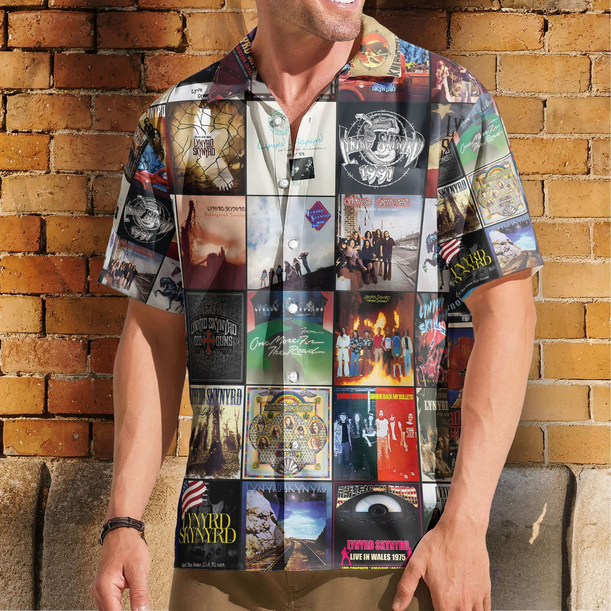 Lynyrd Skynyrd Nostalgia Collage Hawaiian Shirt Southern Rock Memories Gift