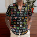 Vintage Hip Hop Logos Hawaiian Shirt - Unisex Retro 90s Rap Concert Black Summer Button Up