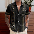 Bob Dylan Luxury Design Hawaiian Shirt Folk Rock Inspired Black Hawaiian Shirt