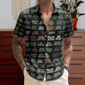 Vintage Folk Rock Band Logos Hawaiian Shirt Unisex Retro Music Concert Summer Button Up