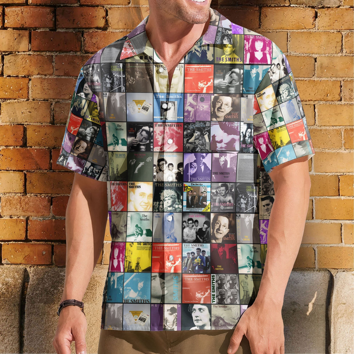 The Smiths Colorful Hawaiian Shirt - Unisex Vintage Album Cover Collage Indie Rock Button Up