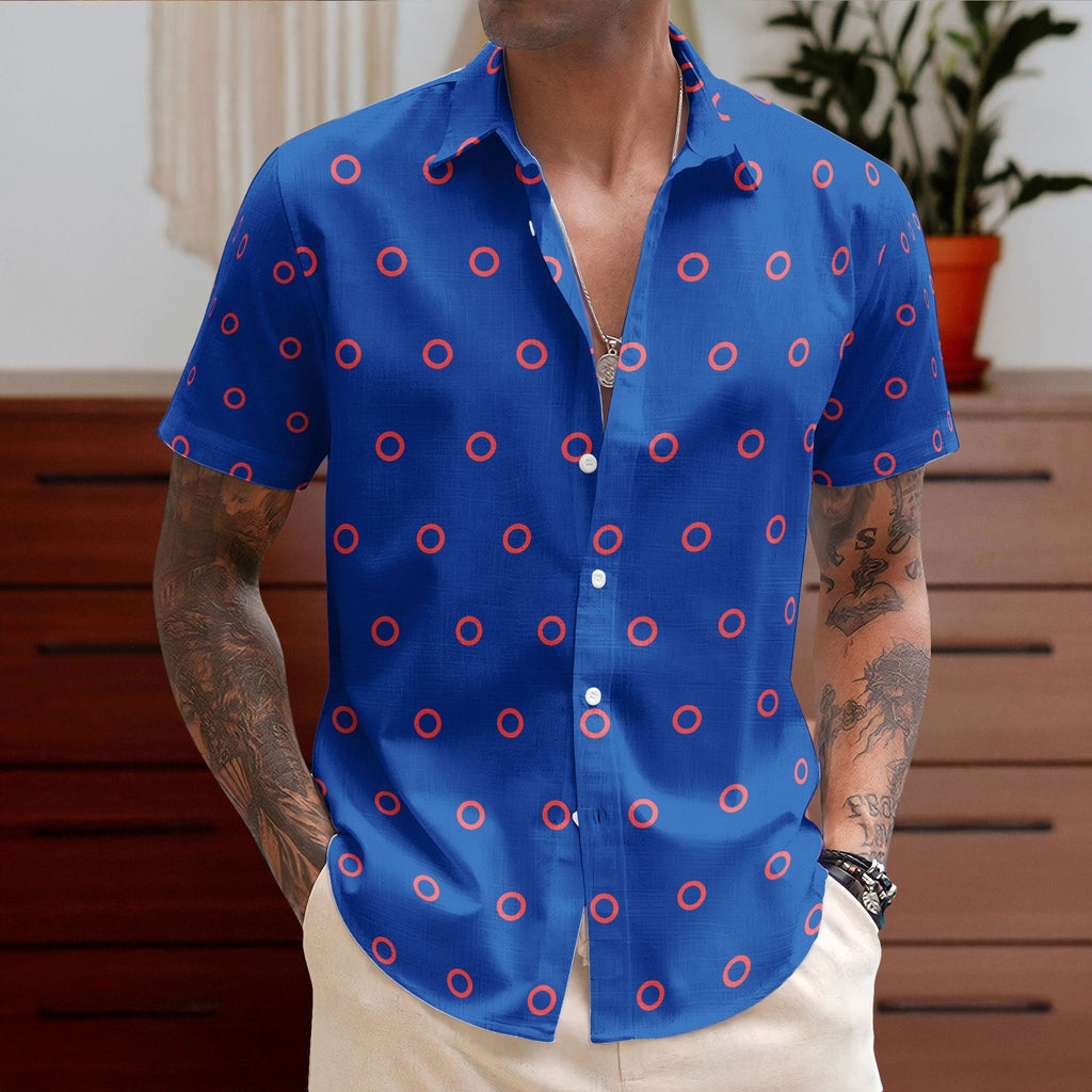 Phish Fishman Donut Button-up Shirt Hawaiian Shirt Retro Music Inspired Unisex Button-Up Shirt