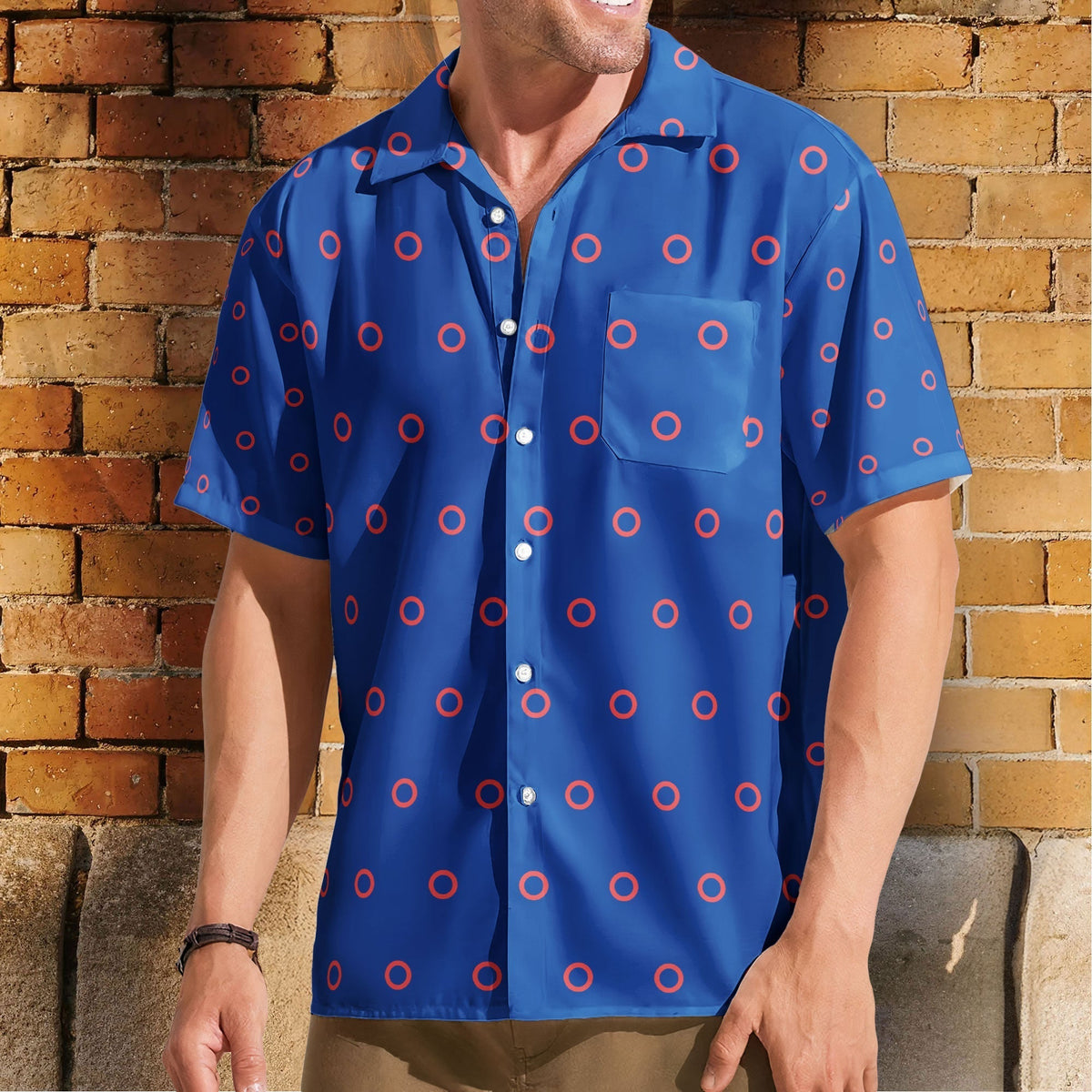 Phish Fishman Donut Button-up Shirt Hawaiian Shirt Retro Music Inspired Unisex Button-Up Shirt