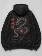Mechanical Dragon Japanese Inspired Oversized Hoodie