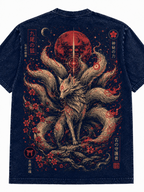 Nine Tailed Fox Japanese Inspired Graphic Vintage Tee