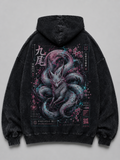 Nine Tailed Kitsune Japanese Inspired Oversized Hoodie