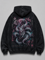 Nine Tailed Kitsune Japanese Inspired Oversized Hoodie
