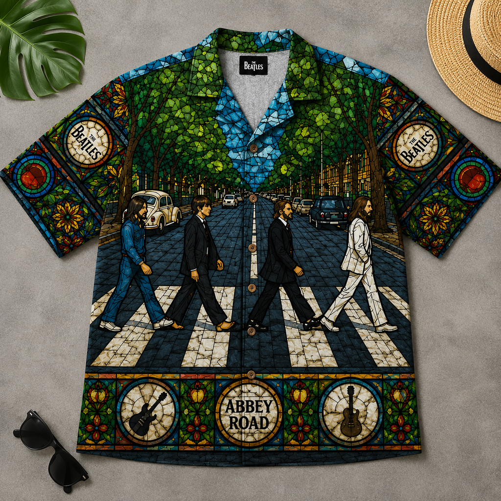 The Beatles Hawaiian Shirt Retro Music Inspired Shirt