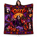AC/DC Guitar Lightning Fleece Blanket For High Voltage Halloween Rock Nights NDN 1