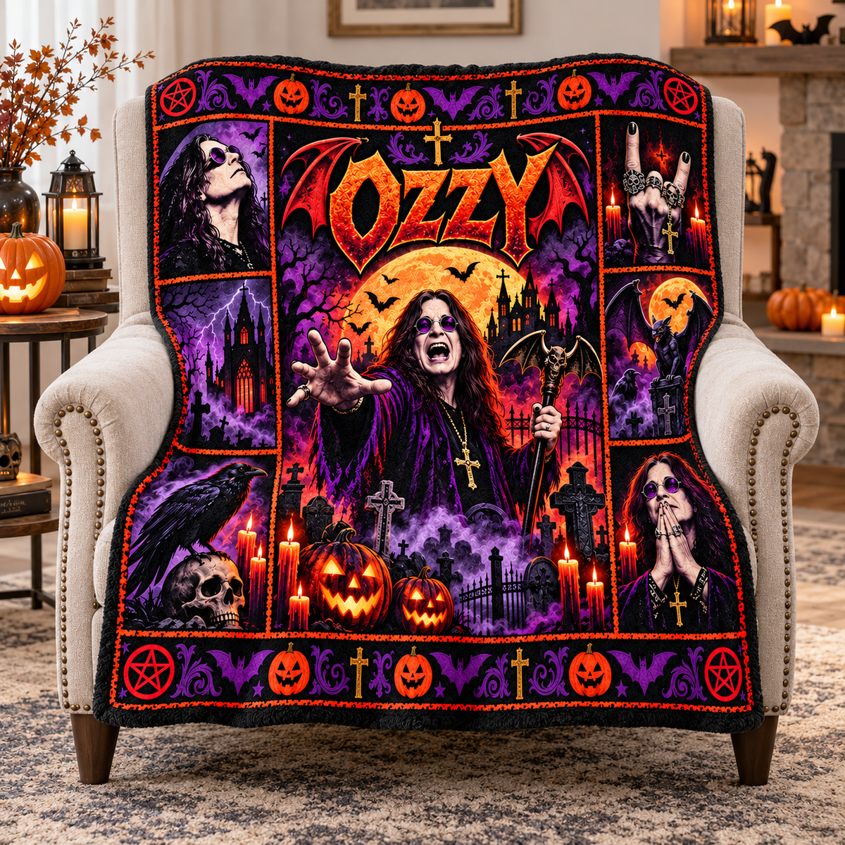 AC/DC Guitar Lightning Fleece Blanket For High Voltage Halloween Rock Nights NDN 3