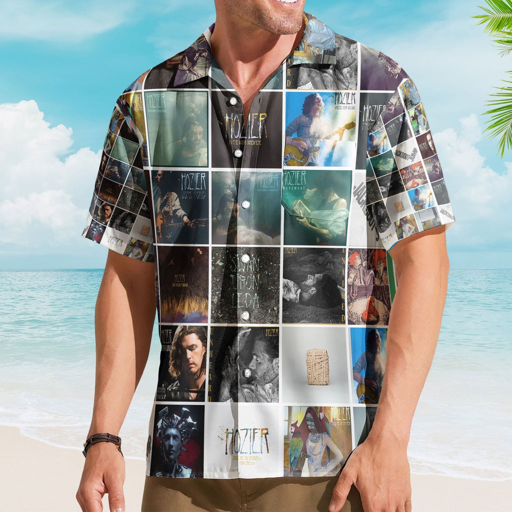 Hozier Hawaiian Shirt Artistic Album Collage Indie Folk Style