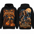 Aerosmith Guitar Pumpkins Dream On Through The Dark Moon Hoodie for Classic Rock Fans NDN 1