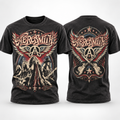 Aerosmith Winged Guitar Emblem 3D Shirt for Rock Fans Chasing Arena Lights Across America NY 1