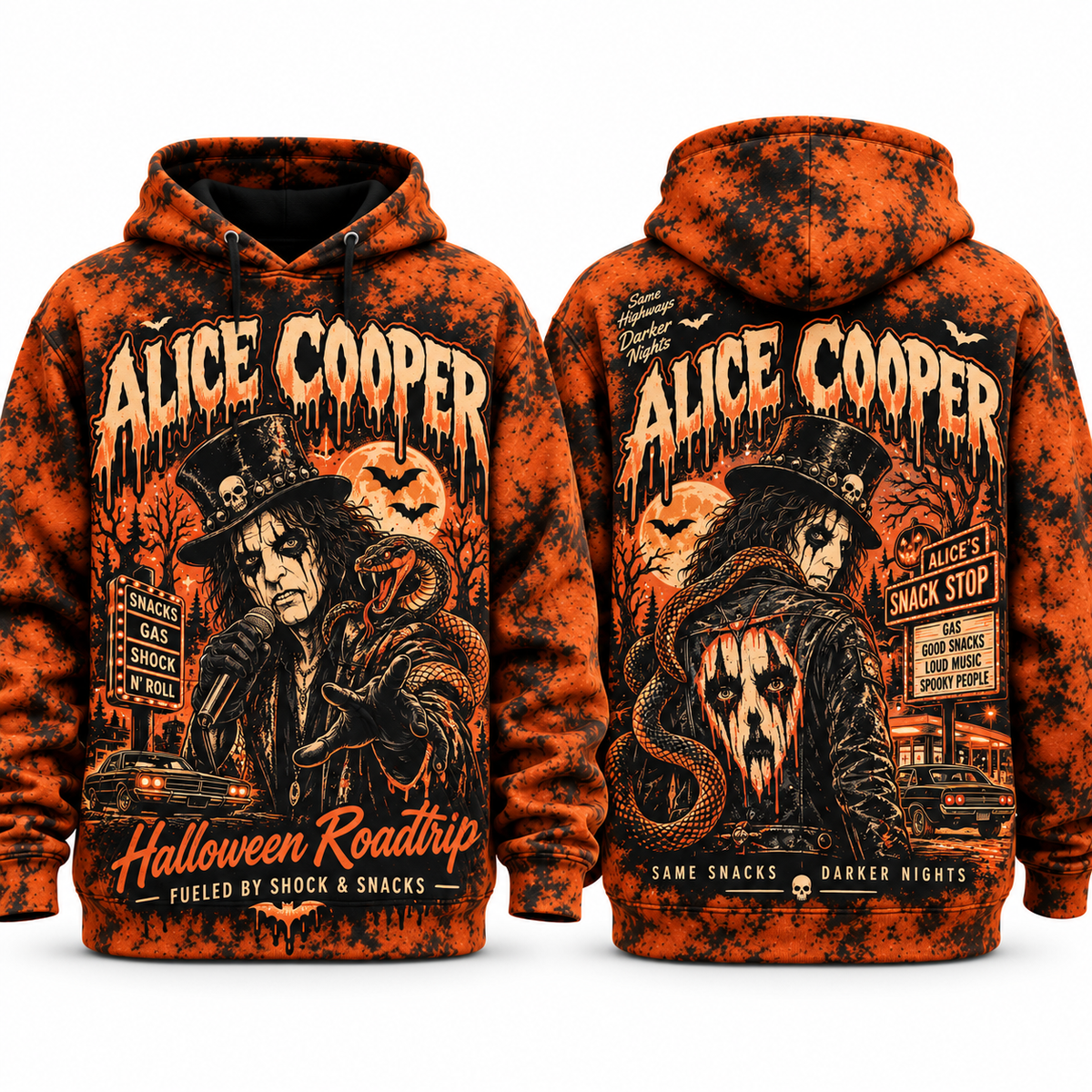 Alice Cooper Horror Portrait Hoodie NY 1