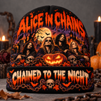 Alice In Chains Pumpkin Graphic Print Knit Beanie for Chained Halloween Nights NDN 2