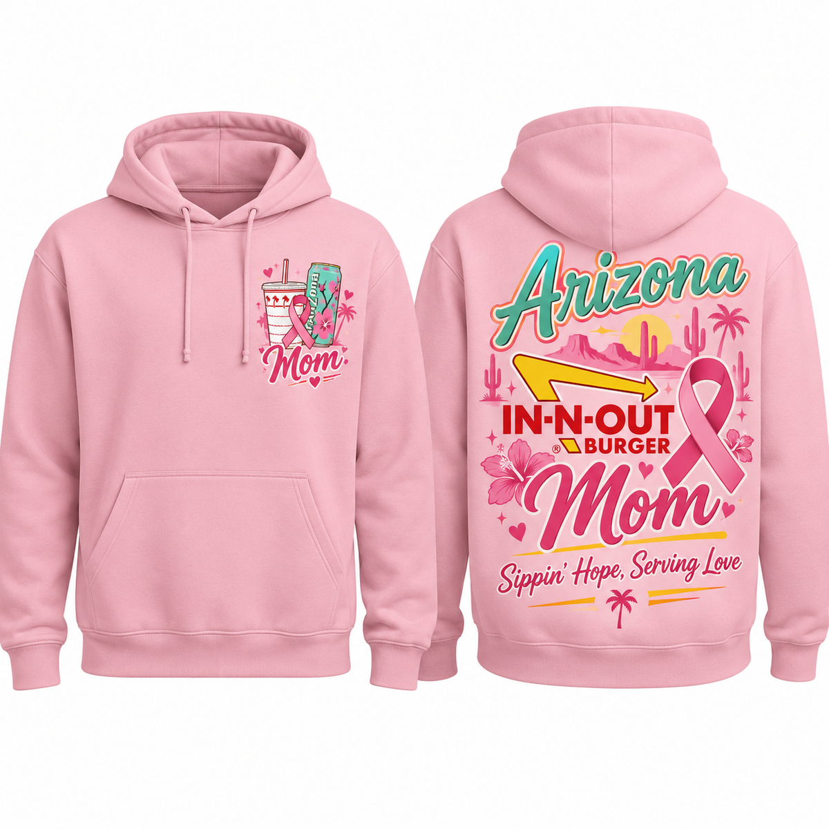 Arizona In N Out Pink Ribbon Mom Hoodie NTH1 for Breast Cancer Awareness Supporters 1
