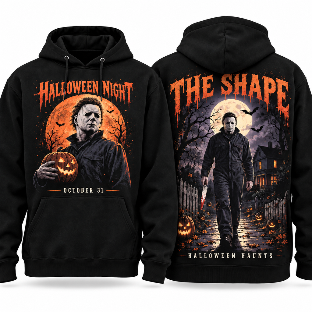 Michael Myers Haunted House The Shape Halloween Night Hoodie NTT