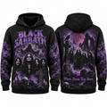 Black Sabbath Cemetery Ghosts Purple Lettering Where Doom Was Born Hoodie for Doom Night Fans NDN 1