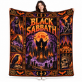 Black Sabbath Purple Castle Moon Fleece Blanket For Dark Halloween Rock Nights NDN 1
