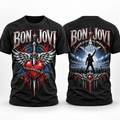 Bon Jovi Heart Wings Anthem 3D Shirt for Rock Fans Who Sing Every Chorus at Every Arena Show NY 1