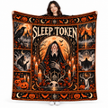 Bon Jovi Orange Moon Microphone Fleece Blanket For Halloween Concert Night Fans NDN 1