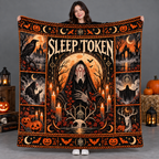 Bon Jovi Orange Moon Microphone Fleece Blanket For Halloween Concert Night Fans NDN 2