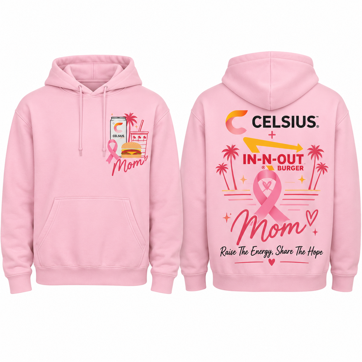 Celsius In N Out Pink Ribbon Mom Hoodie NTH1 for Breast Cancer Awareness Supporters 1