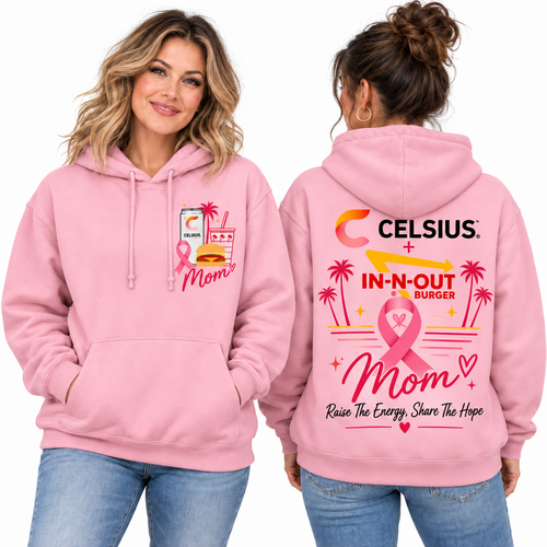 Celsius In N Out Pink Ribbon Mom Hoodie NTH1 for Breast Cancer Awareness Supporters 2