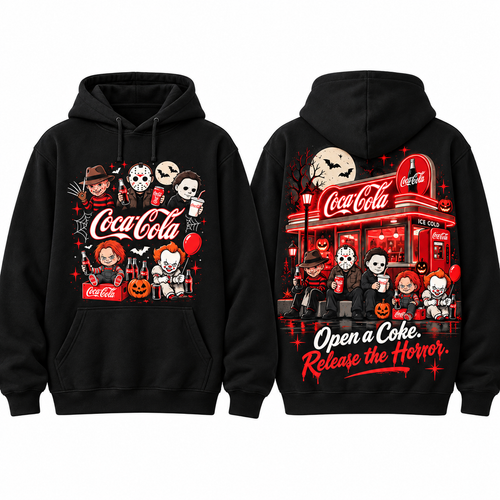 Coca Cola Halloween Horror Diner Open A Coke Release The Horror Hoodie for Halloween Coke Fans NDN 1
