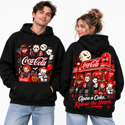 Coca Cola Halloween Horror Diner Open A Coke Release The Horror Hoodie for Halloween Coke Fans NDN 2