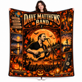 Dave Matthews Band Guitarist And Orange Moon Fleece Blanket For Autumn Concert Nights NDN 1