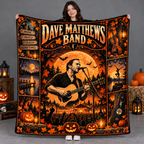 Dave Matthews Band Guitarist And Orange Moon Fleece Blanket For Autumn Concert Nights NDN 2