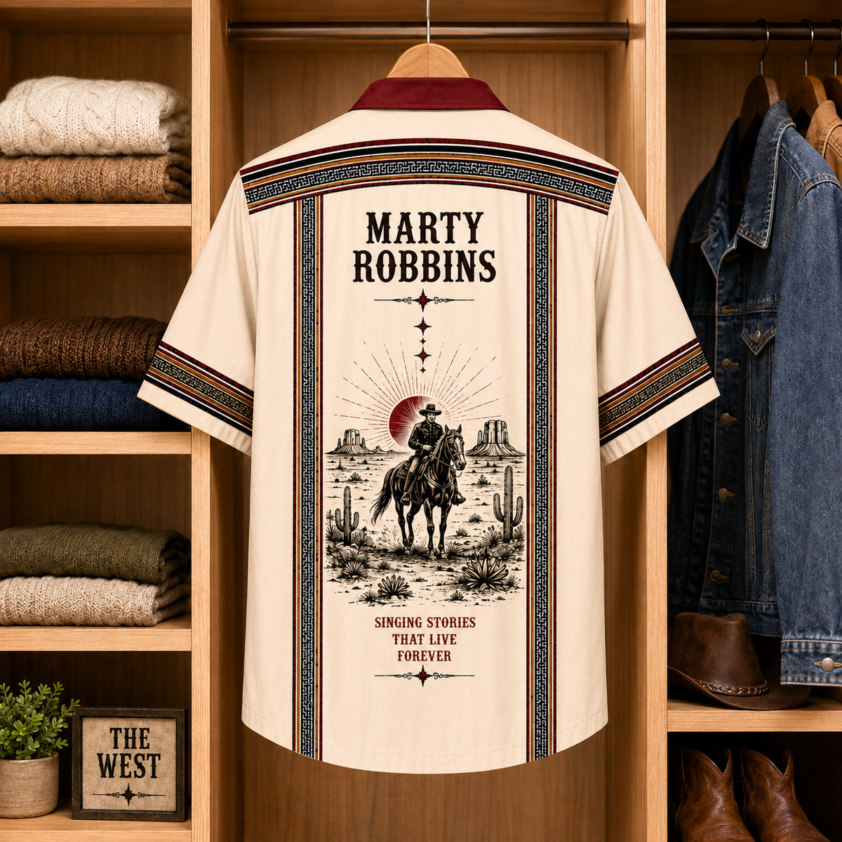 Marty Robbins Luxury Design Hawaiian Shirt Mexican Inspired Hawaiian Shirt White Version
