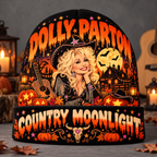 Dolly Parton Witch Hat Graphic Print Knit Beanie for Country Moonlight Nights NDN 2