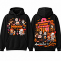Dunkin Horror Characters Coffee Shop America Runs On Screams Hoodie for Spooky Coffee Fans NDN 1